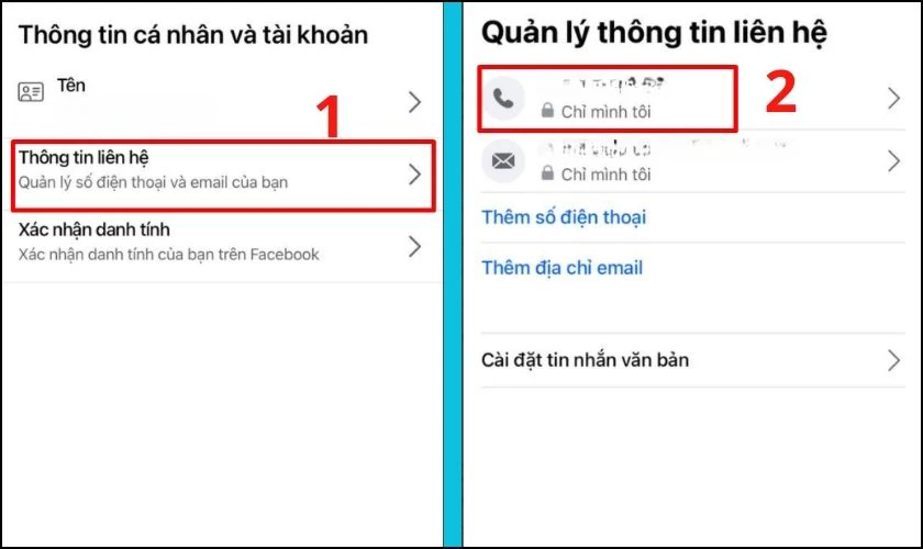 cách thêm số điện thoại vào Facebook