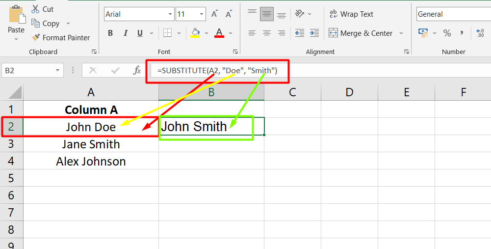 Difference between SUBSTITUTE and REPLACE Functions