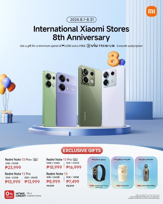 Celebrate the 8th International Xiaomi Store Anniversary with exclusive deals for the whole month of August!