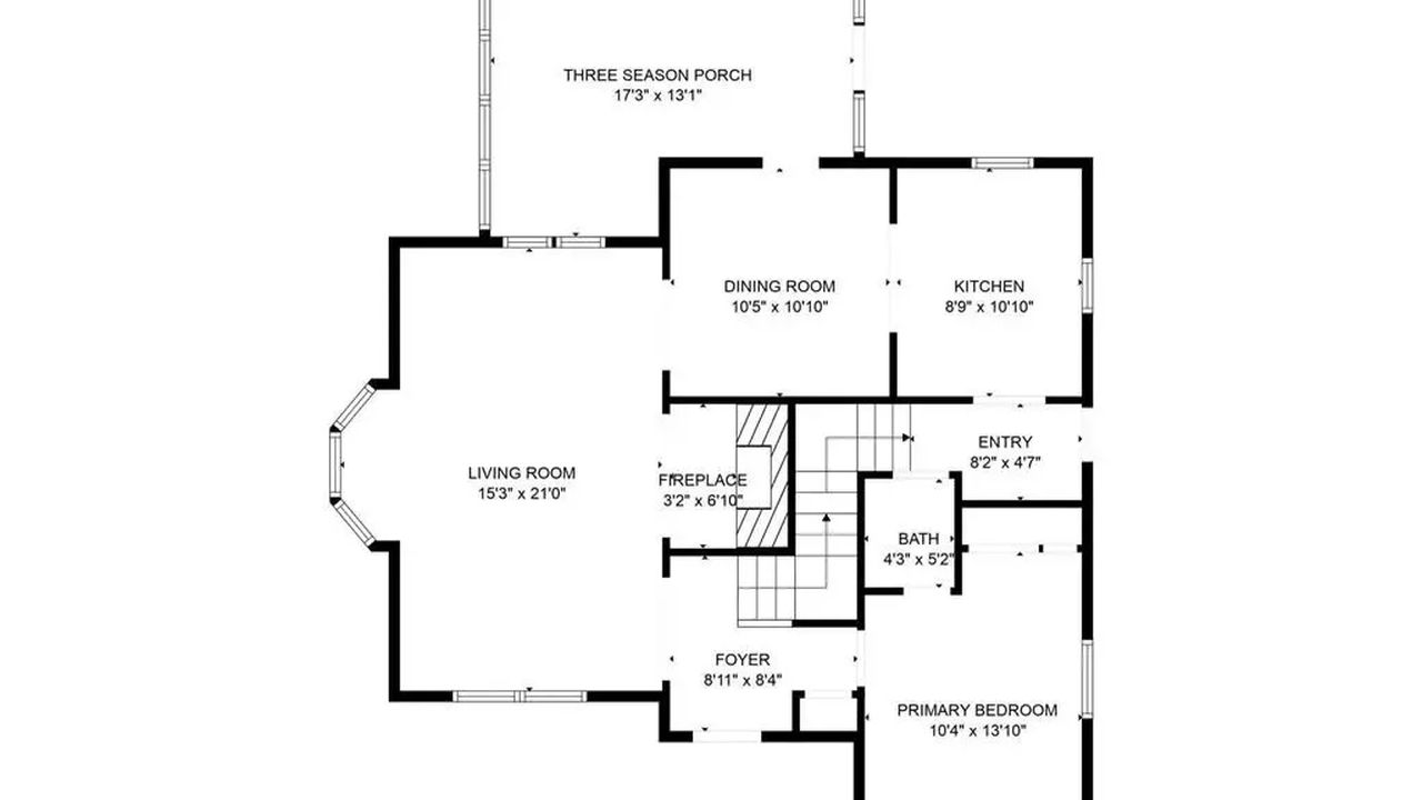 Charming 3-Bedroom Brick Home with Cozy Fireplaces and 3-Season Porch (Floor Plan Inside)