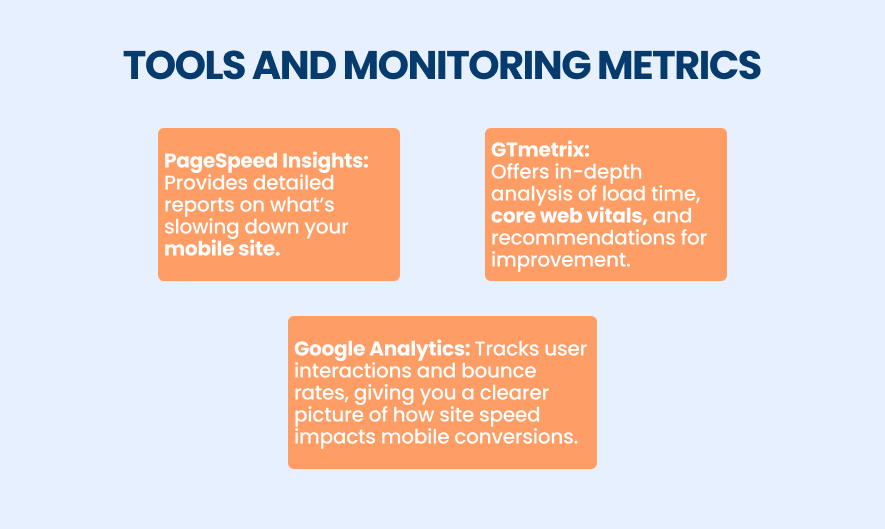 tools and monitoring metrics