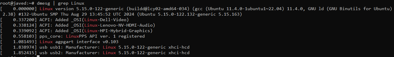 grep linux