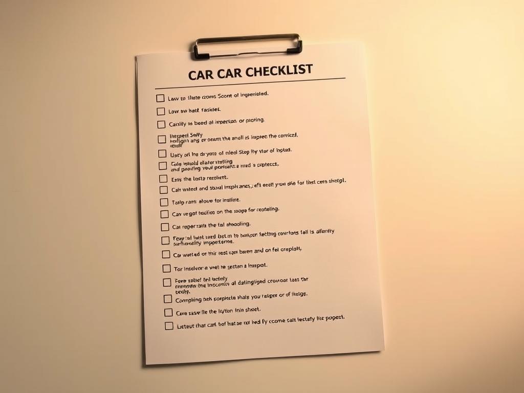 buying a pre-owned vehicle checklist