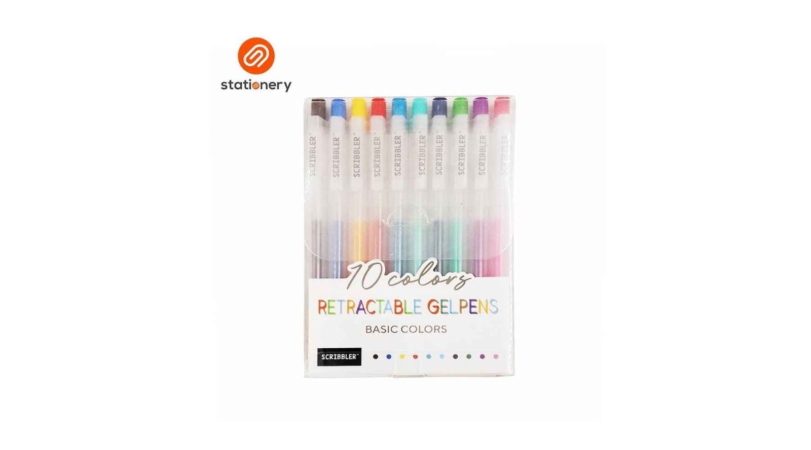 Scribbler Retractable Gel Pens 10 Colors