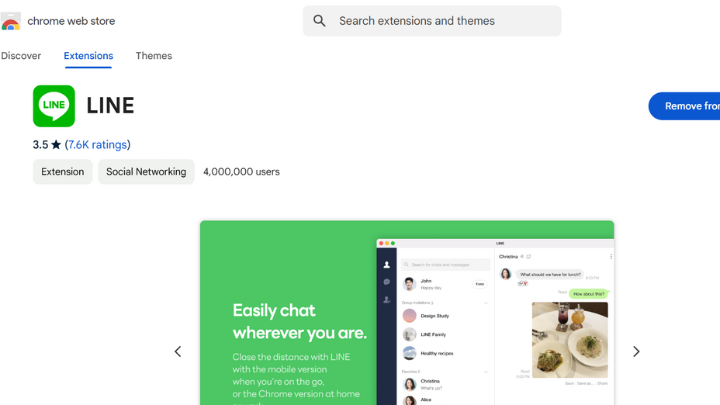 Line Chrome extension