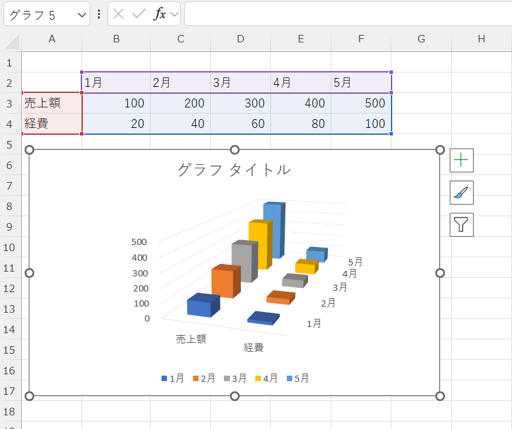 excel 棒グラフ