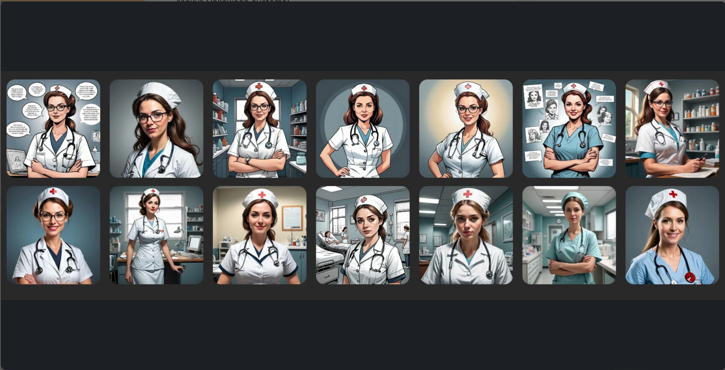 A collage of a person in a nurse uniformDescription automatically generated