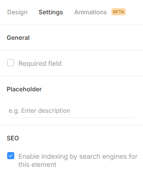 Description field settings