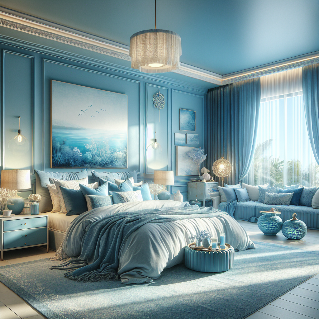 blue bedroom interior design