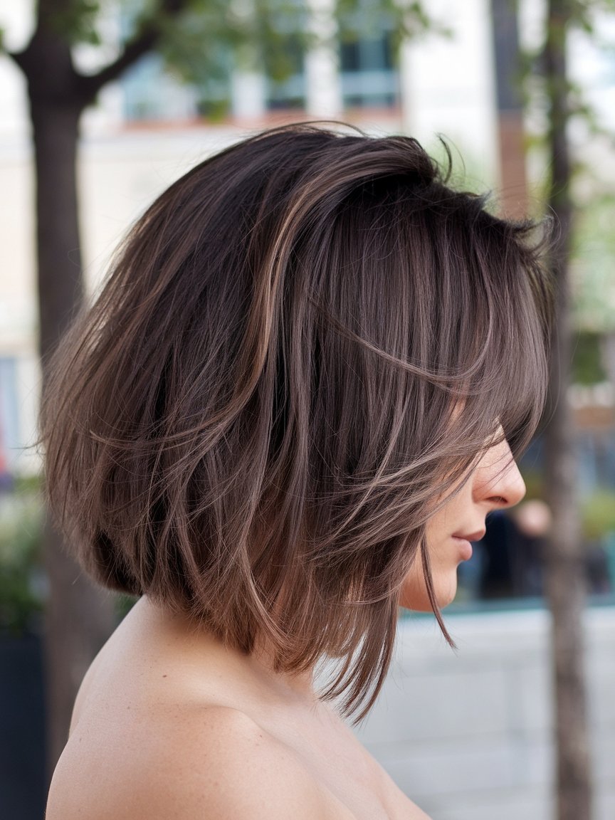 9. Soft Layered Lob for Fine Hair