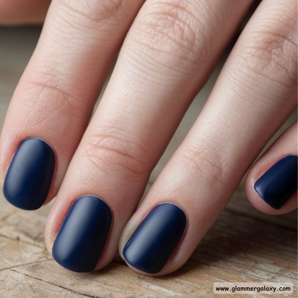 November Nails having Sophisticated Navy Blue
