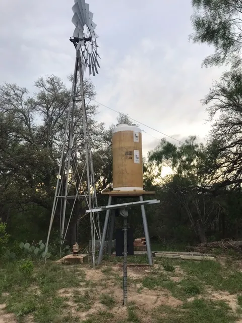 Livestock well converted from windmill to solar power