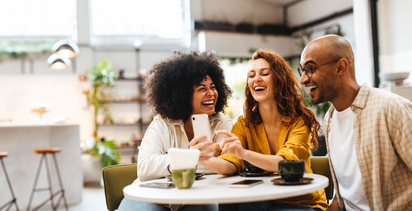A group of stress-free people.