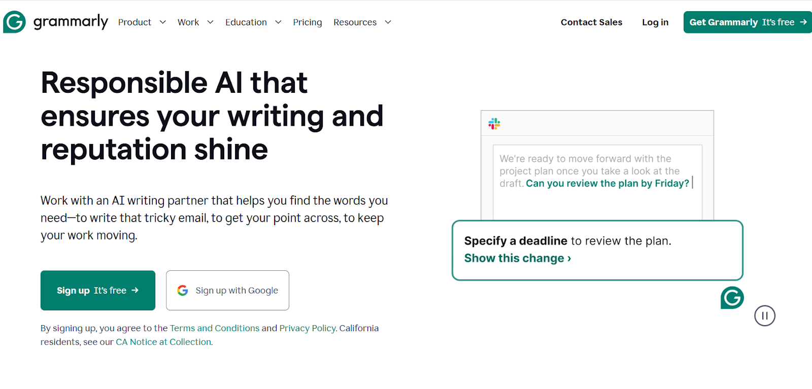 Grammarly, one of the best AI Tools for students 