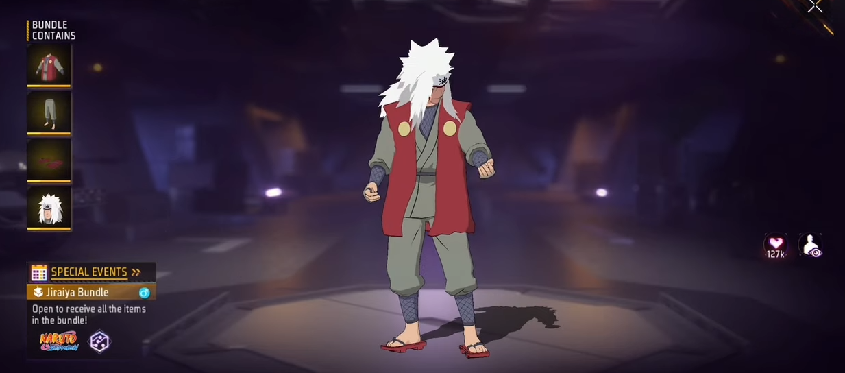 How to Unlock Free Jiraiya Bundle in Free Fire x Naruto Event