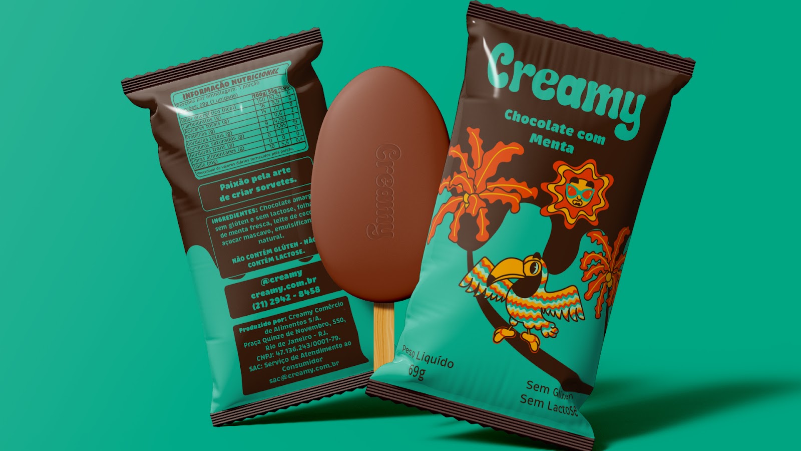 Image from the Creamy: Branding and Visual Identity Rooted in Rio's Vibrant Culture article on Abduzeedo