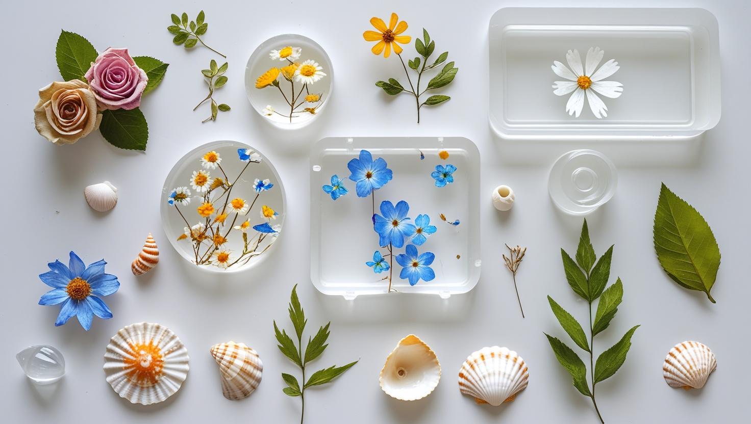 Nature-Inspired Resin Crafts (Flowers, Leaves, Shells)