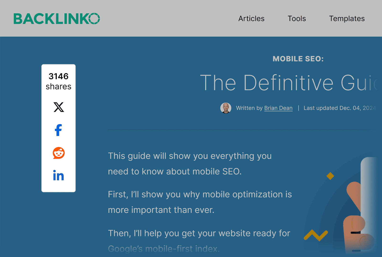 Backlinko – Mobile SEO Shares