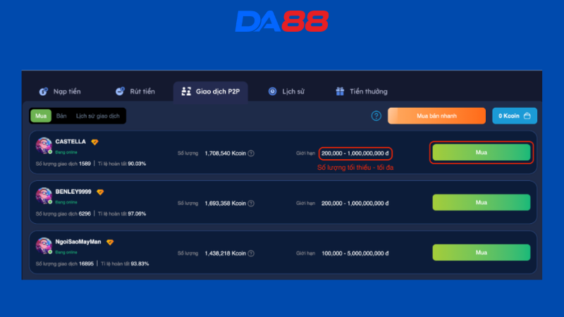 Giới thiệu hình thức P2P trên DA88