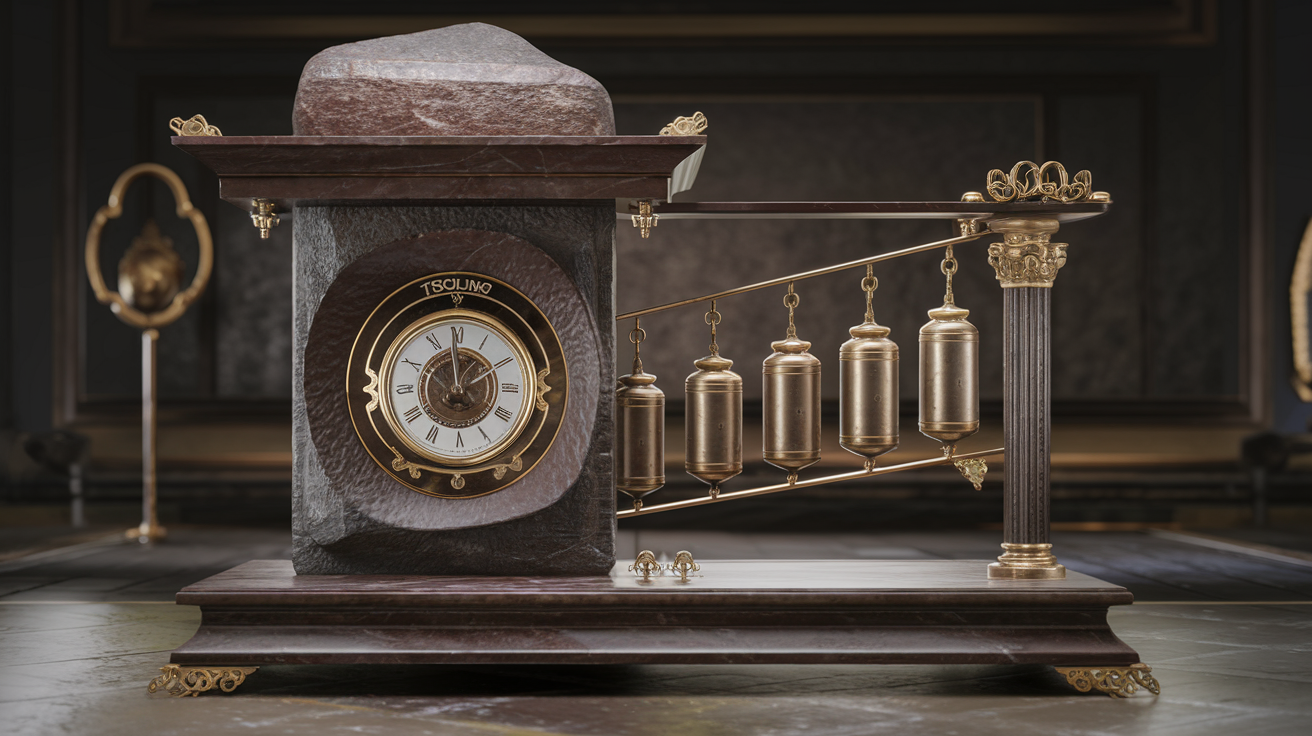 Tischling Stone Weighted Clock