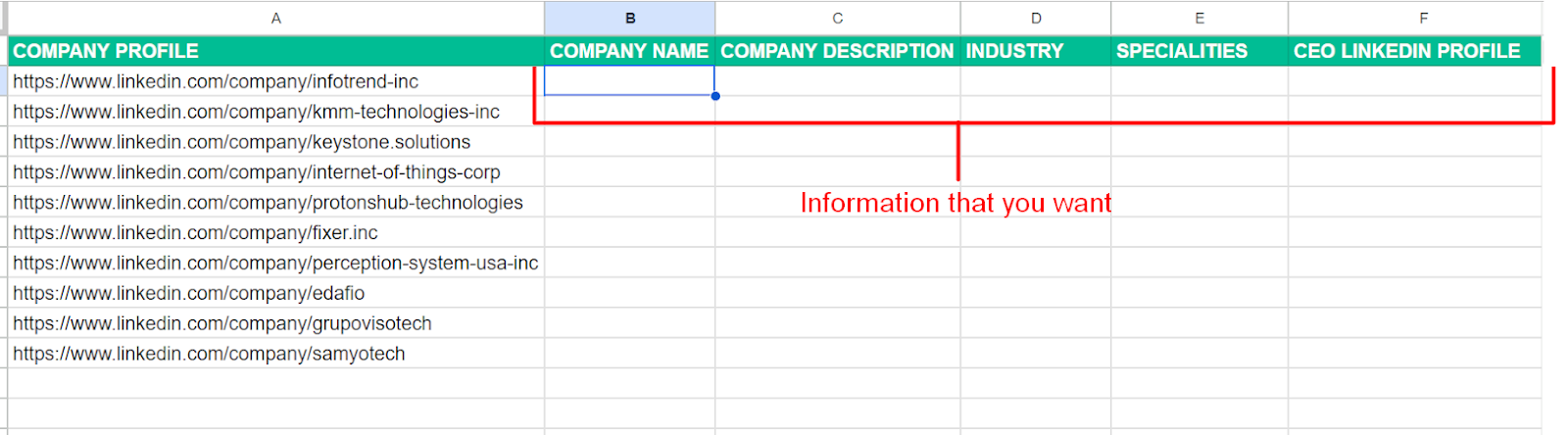 Setting up a Google Sheet for easy data enrichment