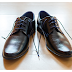 BLACK LINING WITH BLUE LACES AND CANVAS SOLE MENS FORMAL SHOE