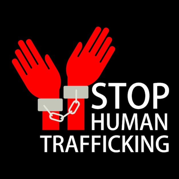 Stop Human Trafficking Vector Concept Human Sale