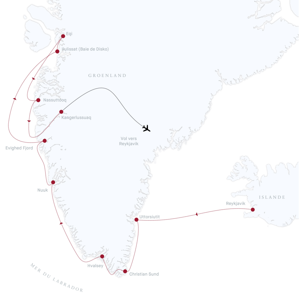 Itinéraire Routes des Vikings du Grand Nord avec Exploris 
