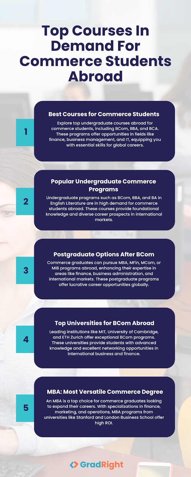 Courses in demand for commerce