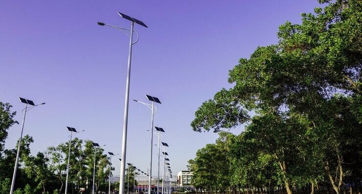 Solar light with pole