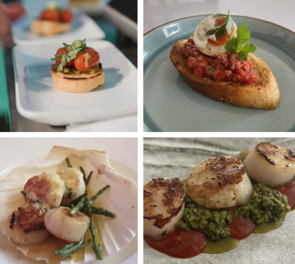 Delicious dishes from Chef David’s cooking class in Sheffield 