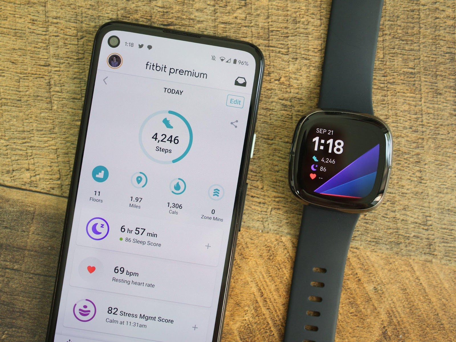 Fitbit watch and app