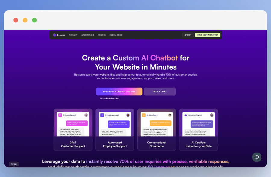 Botsonic lead generation chatbot