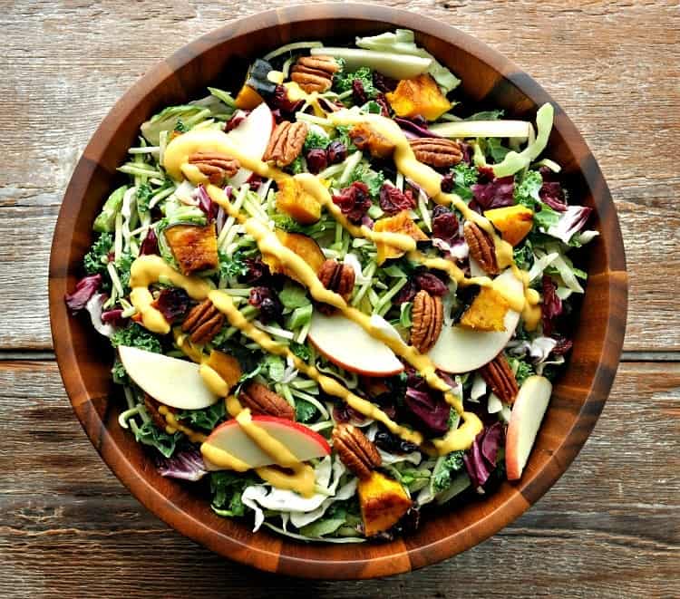 Fall Harvest Salad plus Pumpkin Goddess Dressing