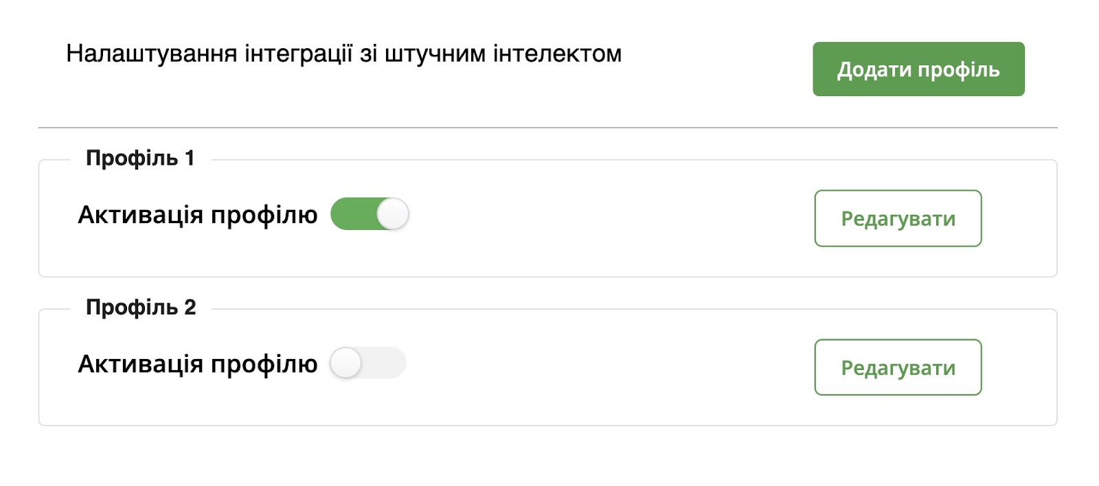 AI, AI Ringostat, різні профілі для роботи з AI, налаштування мовної аналітики зі створеними профілями