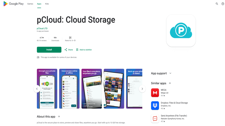 Get your hands on the pCloud download