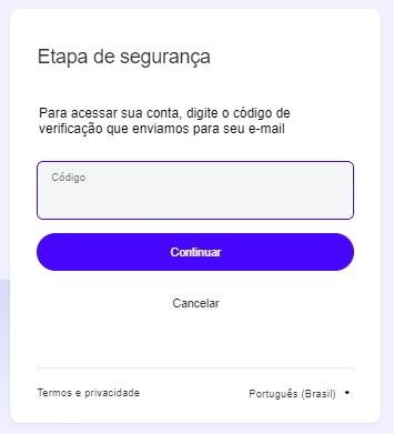 É necessário autenticação em 2 fatores para login na Huggy