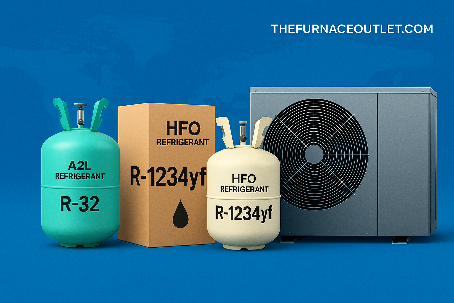 2 Ton R-32 HVAC unit labeled as pre-charged and regulation-ready, aligning with evolving refrigerant standards.