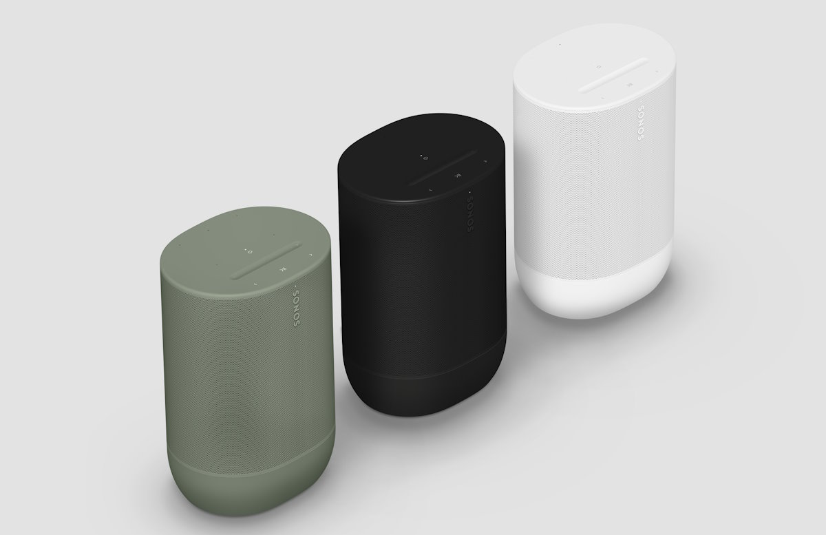 Sonos Move 2 in three different colors.