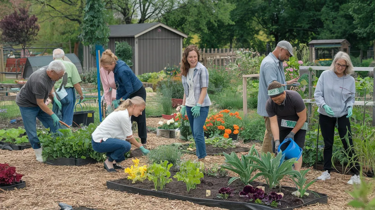 Volunteering in a community garden as a meaningful offline activity