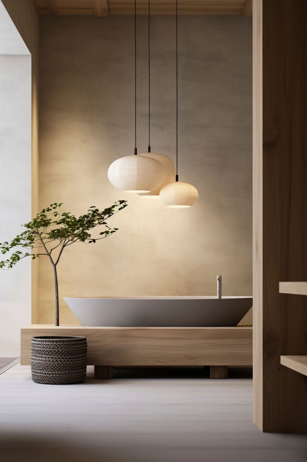 Hanging lights above a bathtub_Preferred Construction