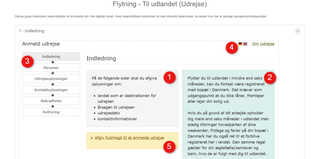 Guide omkring flytning til udlandet