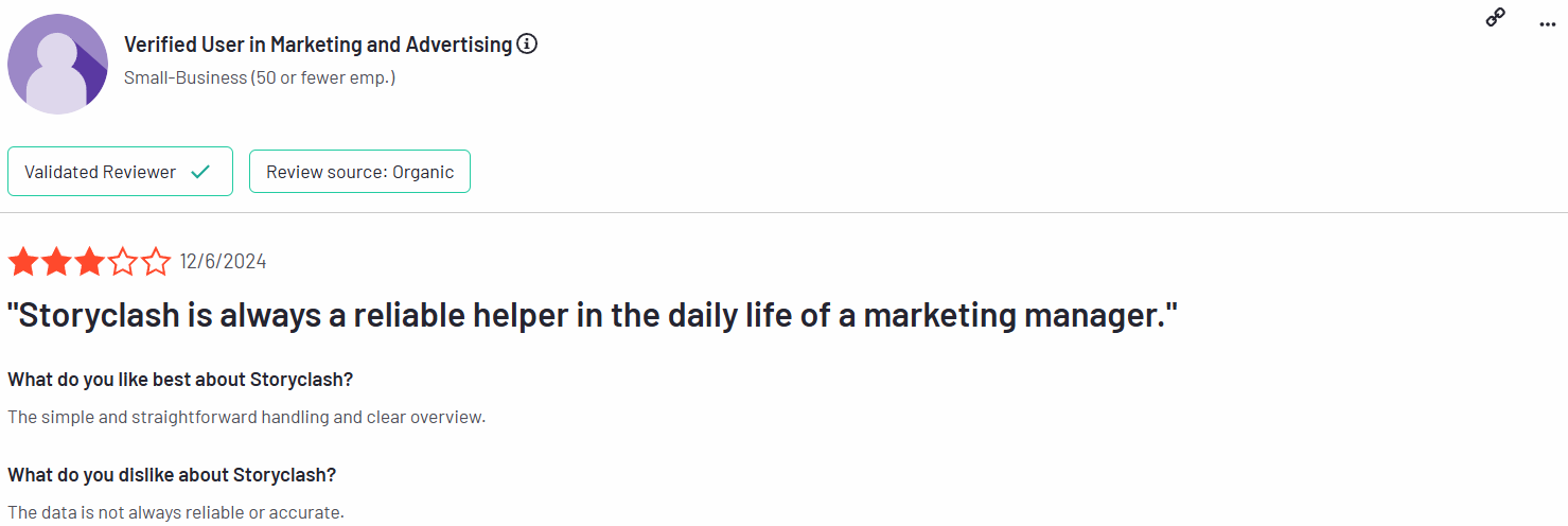 Storyclash user review