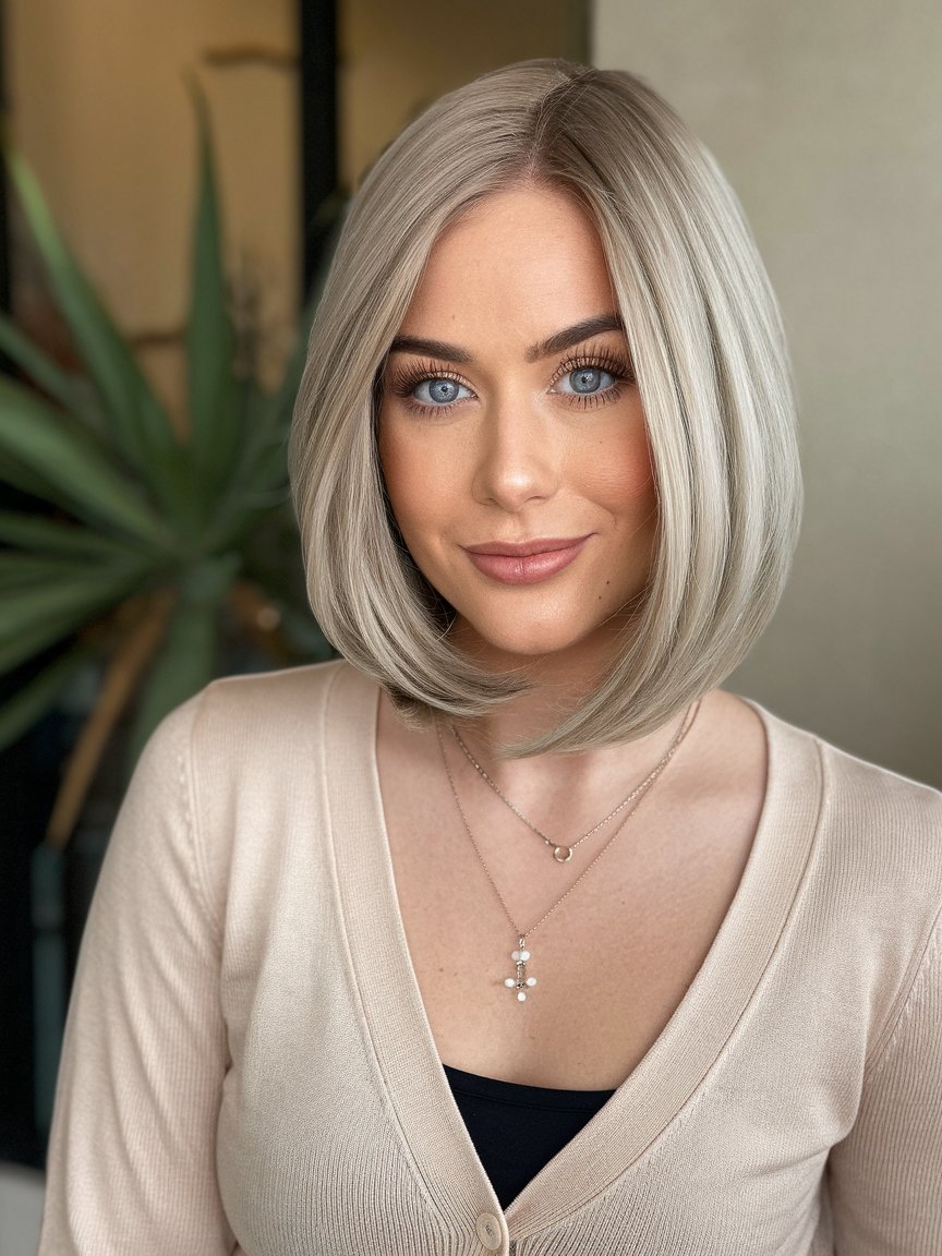 25. Ash Blonde Bob