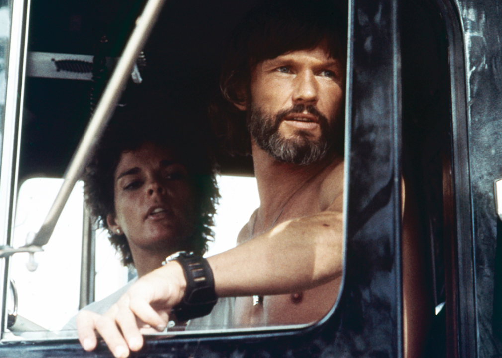 Kris Kristofferson and Ali MacGraw in ‘Convoy’.