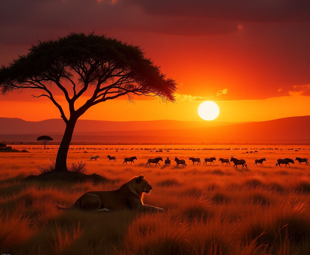 Immerse yourself in the Serengeti's golden plains, teeming with wildlife during the iconic Great Migration. From majestic lions to vast herds of wildebeest, this natural wonder is an adventurer's dream. Keywords: Serengeti, Tanzania, Great Migration, safari, wildlife photography