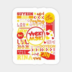 This contain an image of Weki Meki' logo