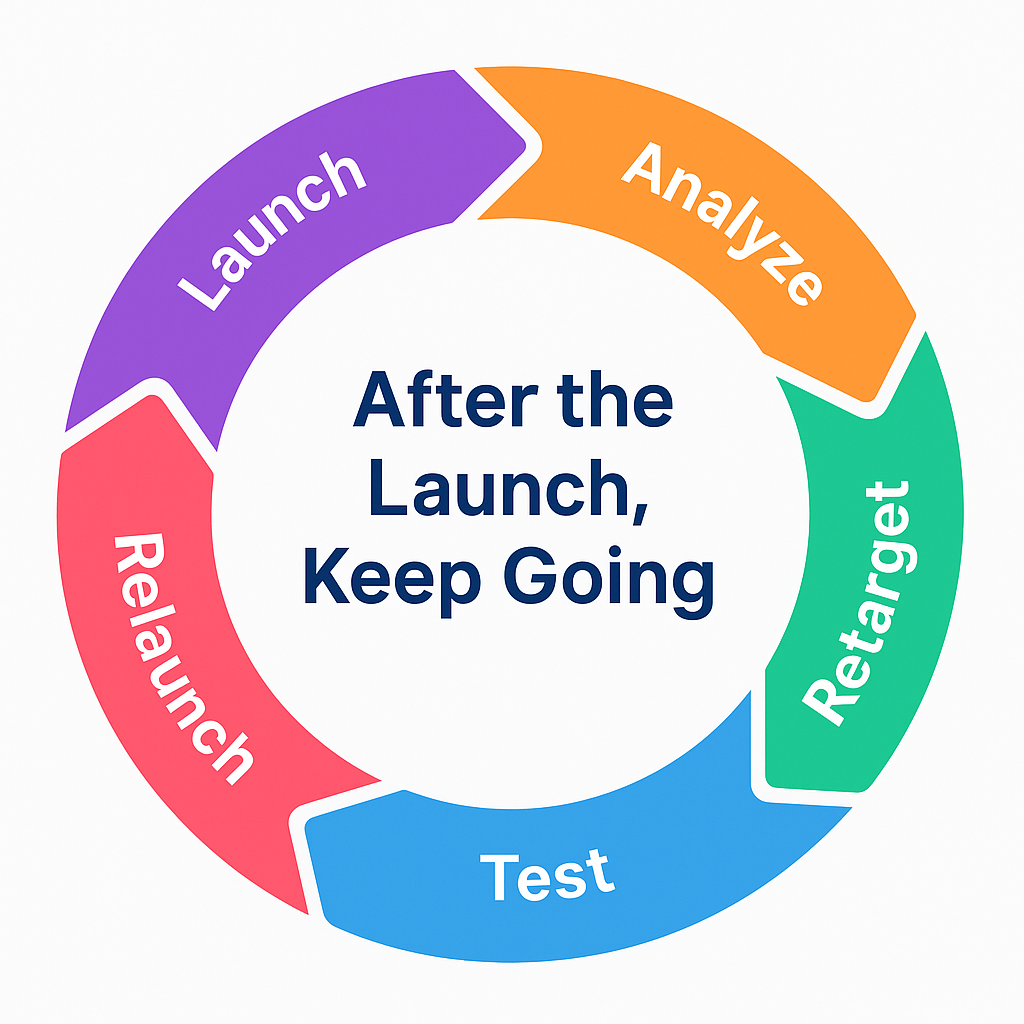 Post-Launch Campaign Iteration Loop (Cycle Diagram)
