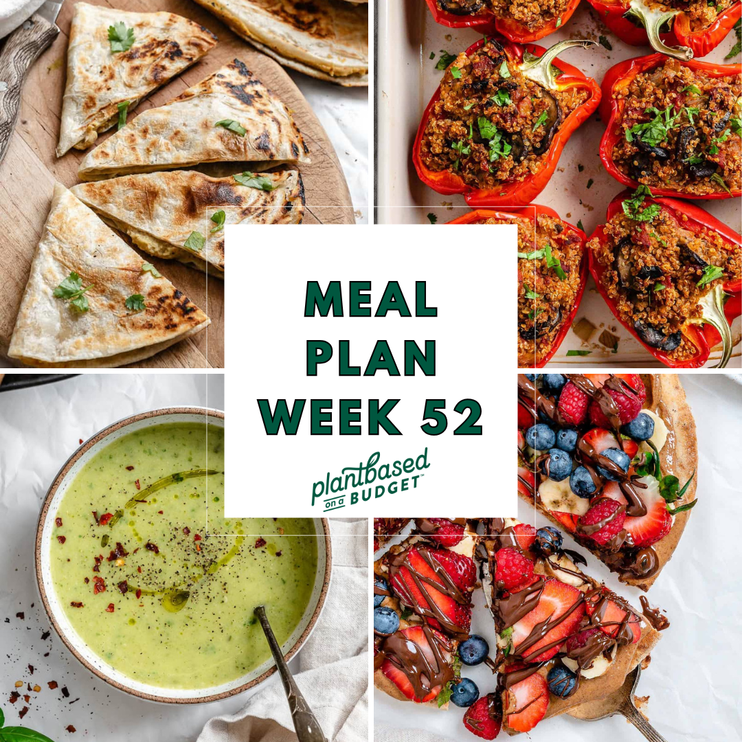 Graphic for Week 52 Meal Plan.