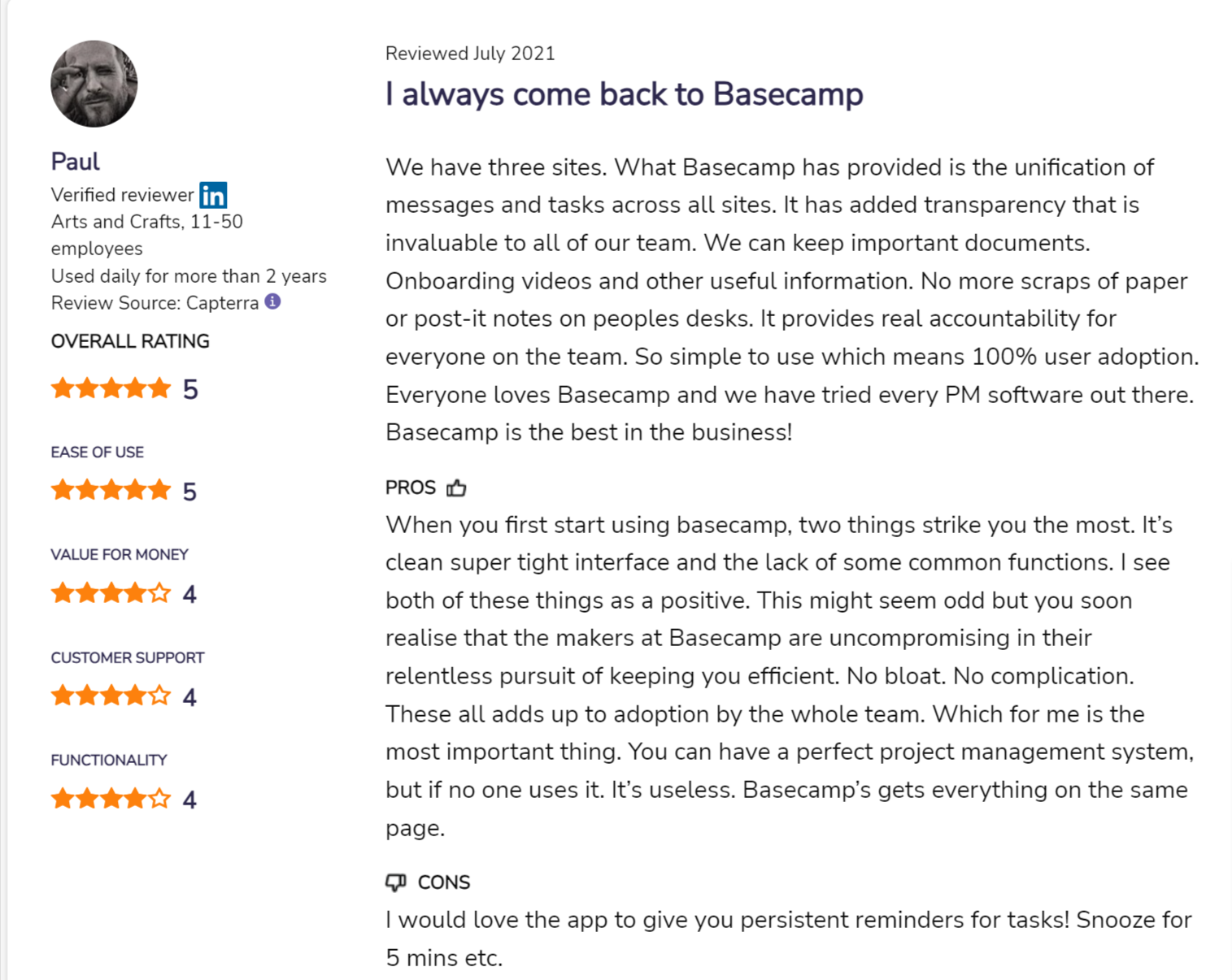 basecamp review